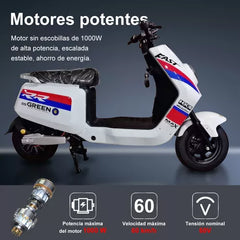 Moto Bicicleta Eléctrica 1000w 45km/h Autonomía 60km