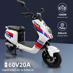 Moto Bicicleta Eléctrica 1000w 45km/h Autonomía 60km