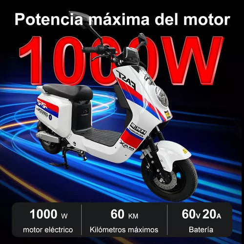 Moto Bicicleta Eléctrica 1000w 45km/h Autonomía 60km