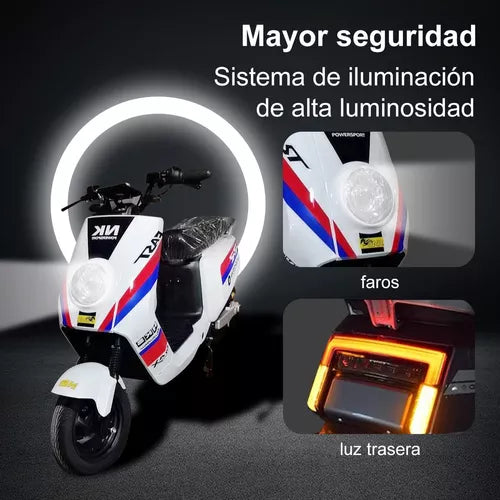 Moto Bicicleta Eléctrica 1000w 45km/h Autonomía 60km